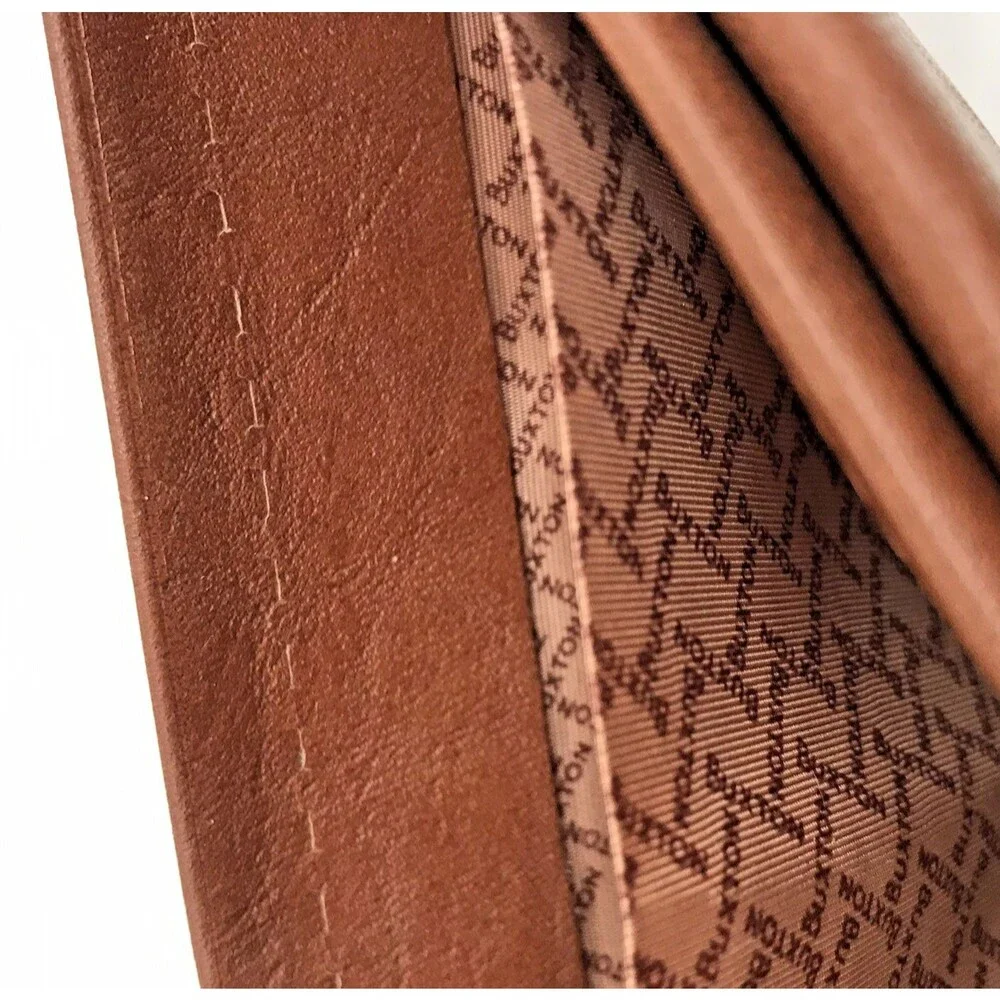 Vintage Buxton Convertible Cognac Leather Bifold Wallet Men's Brown Billfold NOS